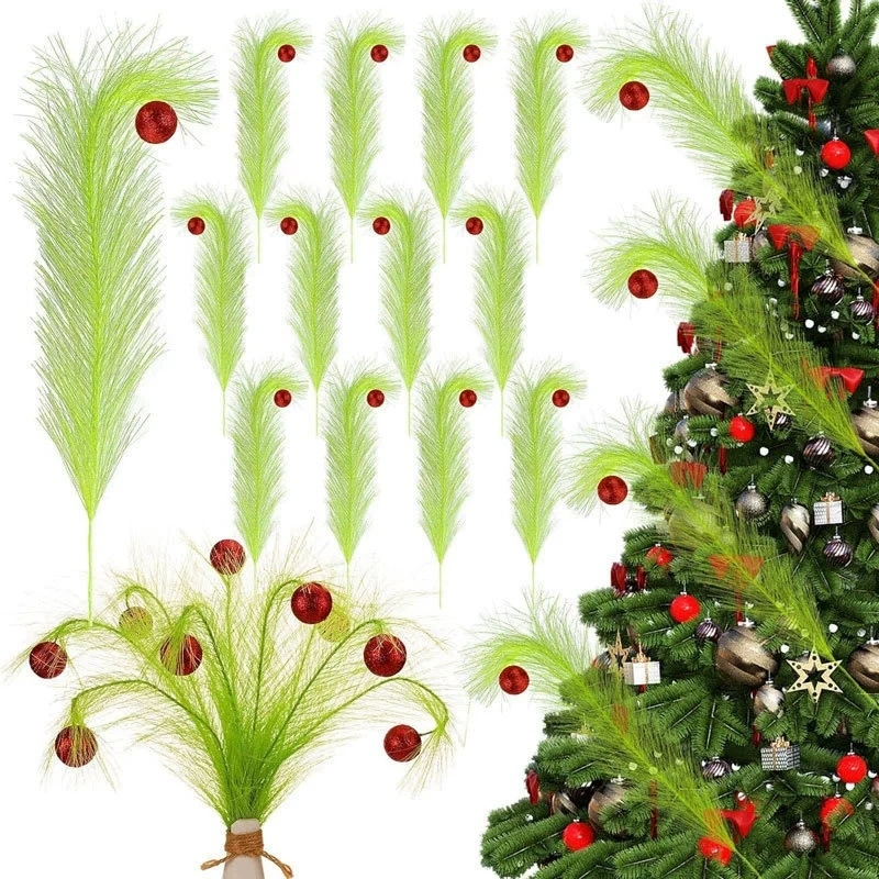 Christmas Twisted Green Branch - Pampas Grass Decor 评论和价格