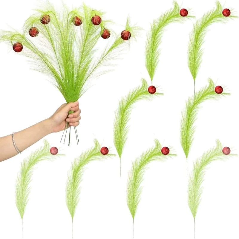 Christmas Twisted Green Branch - Pampas Grass Decor 评论和价格