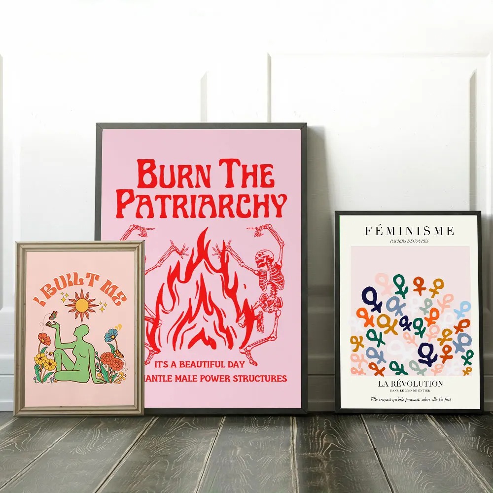 Abstract Feminist Color Letter - Home Decor Y2K 评论和价格