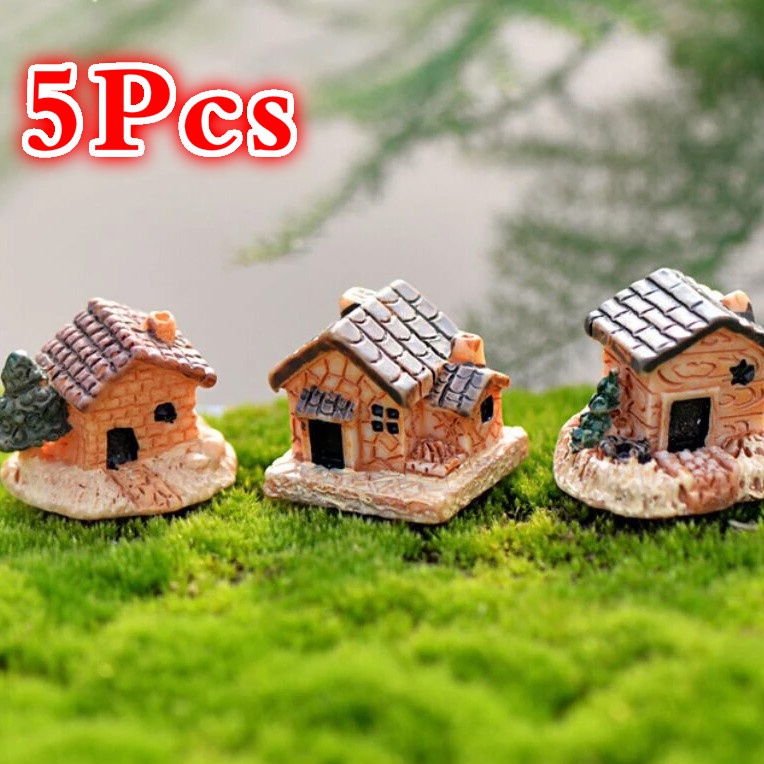 5Pcs Mini Doll House Stone Hou - Home Decor Za 评论和价格