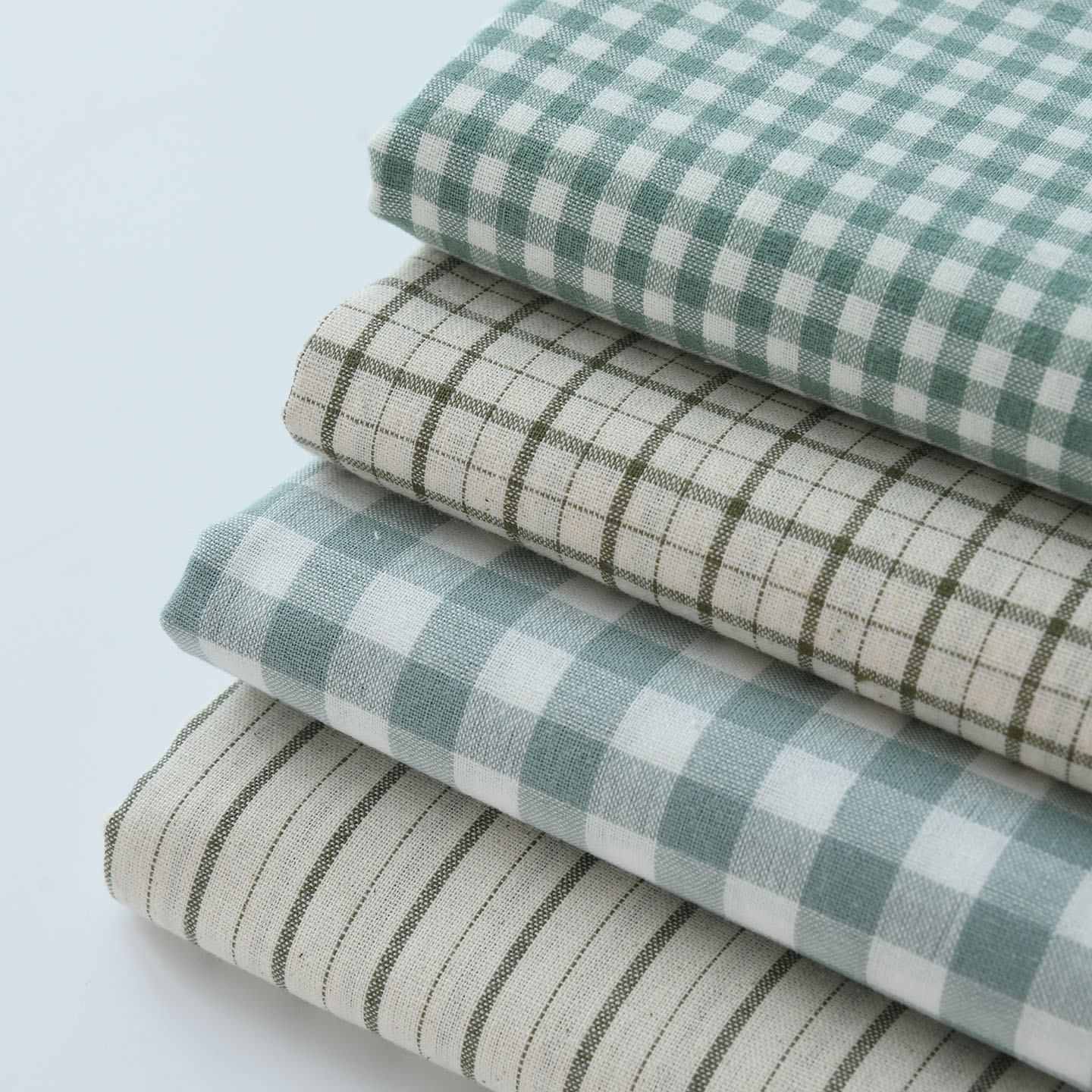 Vintage Green Faux Linen Fabri - Linen Table Runner 评论和价格