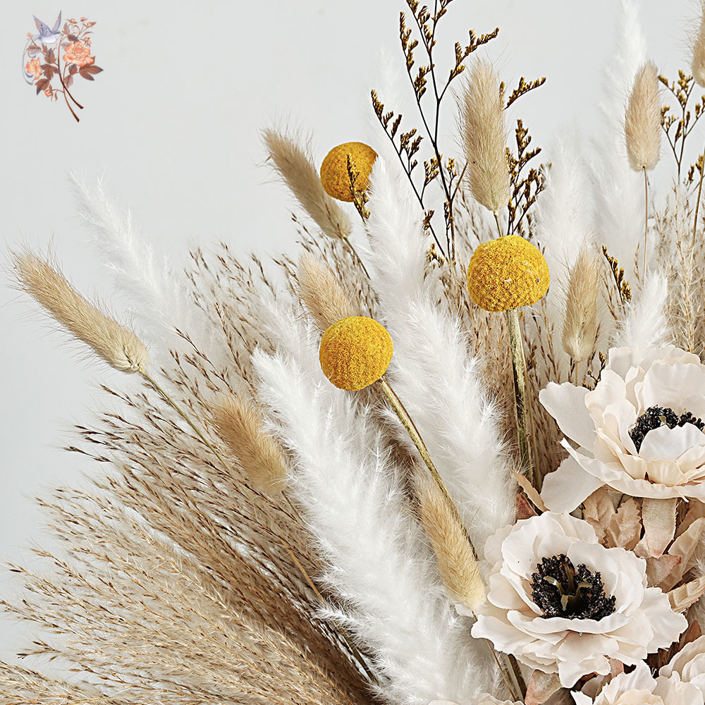 55Pcs Artificial Flower Bouque - Pampas Grass Decor 评论和价格