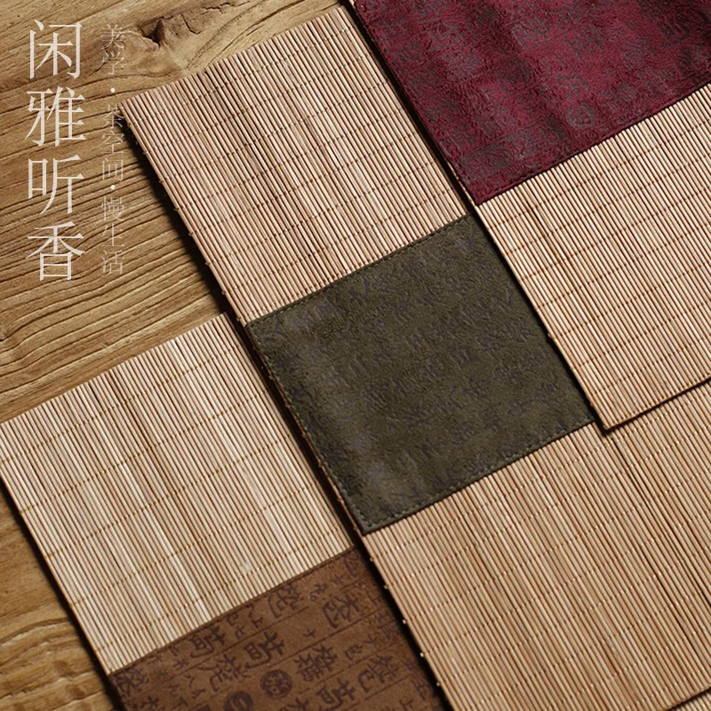 Fabric Bamboo Tea Mat Linen Ze - Linen Table Runner 评论和价格