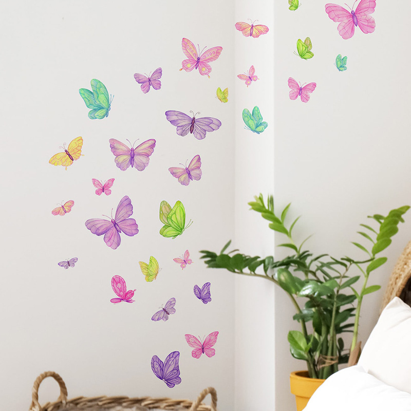 Romantic Butterfly Wall Sticke - Home Decor Indonesia 评论和价格