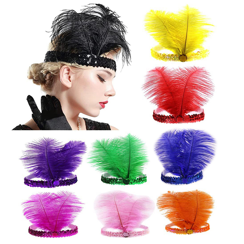 Sequins Feather Crystal Headba - Home Decor Indonesia 评论和价格