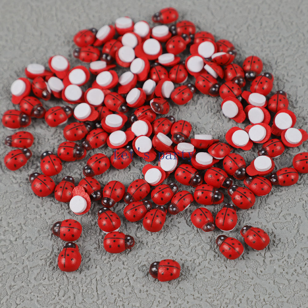 100Pcs Mini Wooden Bee Ladybug - Home Decor Za 评论和价格